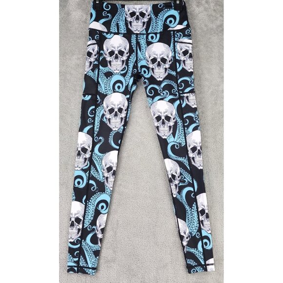 CVG Constantly Varied Gear Leggings Womens XSmall Skull Print Squats Approved - Picture 1 of 8